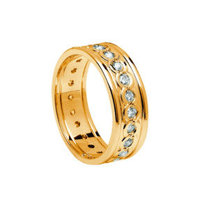 Ladies Diamond Set Continuity Celtic Wedding Band